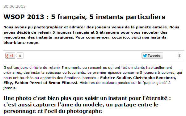 Article 5 français 5 instants particuliers sur Poker Strategy le 30 juin 2013