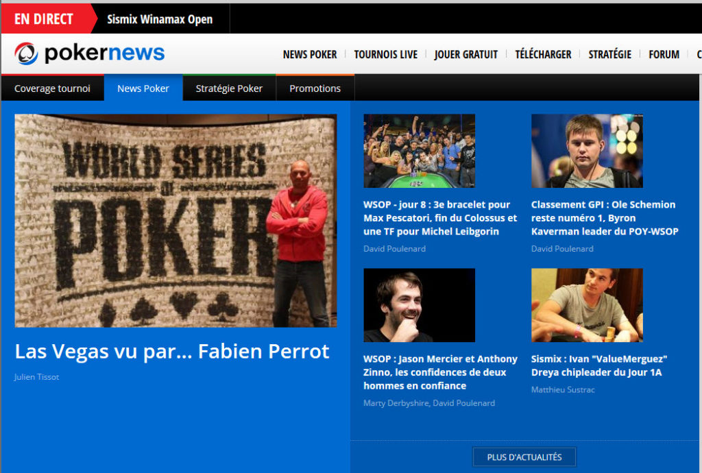Une de Pokernews (AAAA)