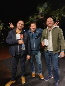Fabien Perrot with Hervé and Nico Gujan nov 2021